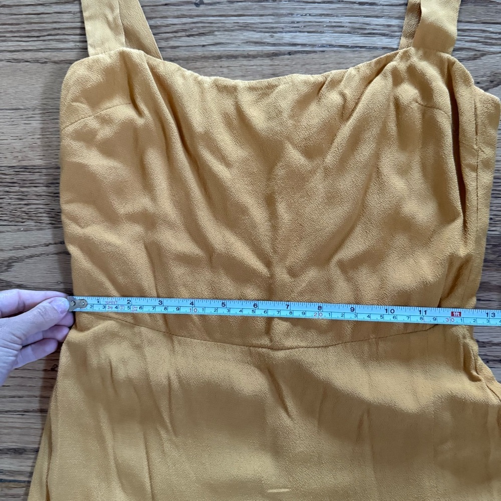 Reformation Satin Midi Dress • Size 4 • Marigold Yellow • Slit Midi - Picture 7 of 10